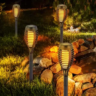 V-Tac Gartenfackel Kunststoff 50,0 cm 4 Stk schwarz