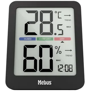 MEBUS Funk-Thermo-/Hygrometer Schwarz 11115
