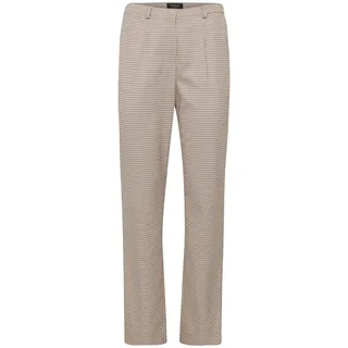 GOLDNER 2-in-1-Hose "Kurzgröße Karohose Carla" Mit Glitzergarn, beige, schwarz, kariert