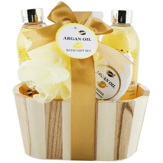 GLOSS ! Argan-Badeset – Weihnachtsgeschenkset – Geschenkidee für Frauen, Geburtstag, Lehrerin, Valentinstag, Muttertag – Wohlbefinden & Entspannung - BOIS