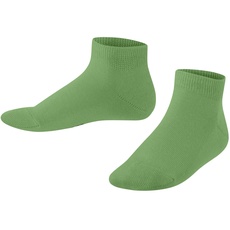 FALKE Unisex Kinder Sneakersocken Family K SN nachhaltige biologische Baumwolle kurz einfarbig 1 Paar, Grün (Lizzard Green 7486) neu - umweltfreundlich, 39-42