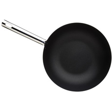 Master Class Induktionstauglicher Professional Carbon-Antihaft-Wok, Stahl, Schwarz, 24 cm, 42.2 x 24.2 x 13 cm