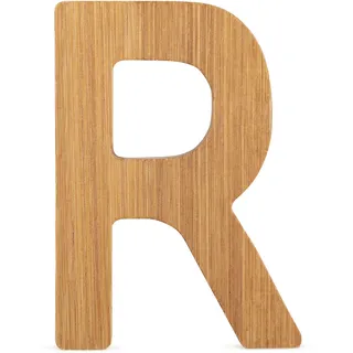 Small Foot Company small foot 12071 ABC Buchstabe R aus nachhaltigem Bambus, kombinierbar mit anderen Buchstaben als Deko oder Türschild, Naturfarben