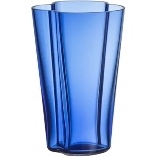 Iittala Aalto Vase Glas Ultramarine Blau, Maße: 14cm x 11,2cm x 22cm, 1062562