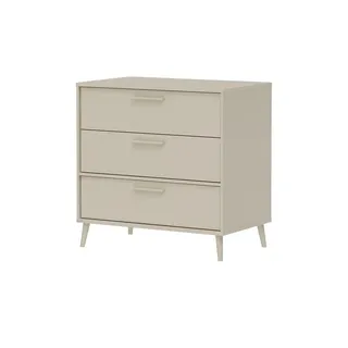 Paidi Wickelkommode "EEFJE in Beige, 3 Schubladen mit Soft-Close, verschiedene Ausführungen" bis 50 kg langlebige Kommode, geprüfte Sicherheit, Wickeltisch aus Holz 95 cm, cashmere, beige, cashmere, beige