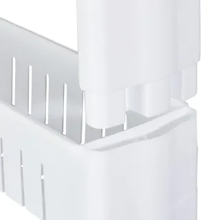 Küchenregal auf Rollen - 5 Etagen - schmal - Kunststoff - 131 x 12,5 x 54 cm - weiß - Weiß