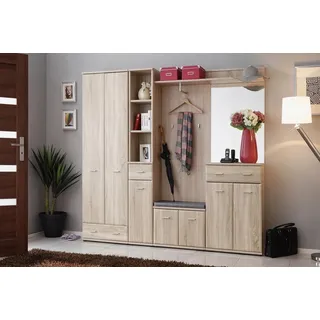 Kleiderständer Flurgarderobe Diele Design Möbel Holz Modern Schrank Neu - Beige