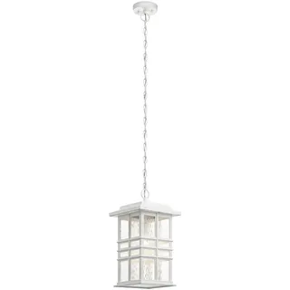 Hängelampe außen IP44 Weiß E27 Rustikal Vintage Außenlampe Garten Balkon