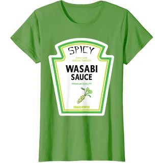 Wasabi Sauce Halloween 2023 Kostüm Familie Ketchup Senf T-Shirt, Damen, Hellgrün, S