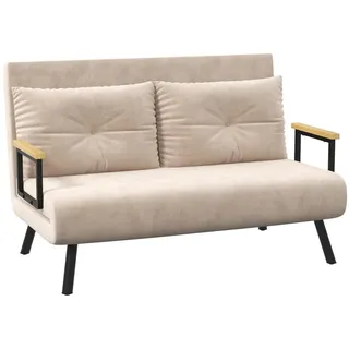 Redom Schlafsessel Polyester mit 5-fach verstellbarer Rückenlehne, Bettfunktion 102/73/81 cm Beige , Textil , 73x81x102 cm , Babymöbel & Kindermöbel, Kinderzimmer & Jugendzimmer, Schlafsofas