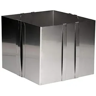 Cake Masters Hoch Backrahmen eckig verstellbar 20 cm Edelstahl Silber