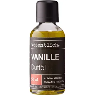 Vanille Duftöl 50ml - Premium Raumduft für Lampen und Diffuser - Wellness für die Sinne von wesentlich.