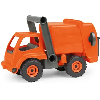 SIMM Marketing Lena 04216 - EcoActives Müllwagen mit Mülltonne, Nutzfahrzeug ca. 30 cm, Robustes Müllfahrzeug, Spielfahrzeug für Kinder ab 2 Jahre, Orange