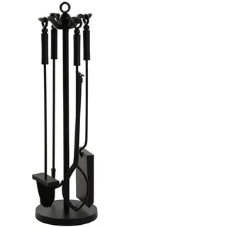 DKD Home Decor Kaminbesteck Edelstahl 19 x 19 x 70 cm Schwarz
