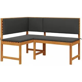 vidaXL Gartenstuhl mit Kissen Braun 140 x 100 x 91cm Massivholz Akazie - Braun