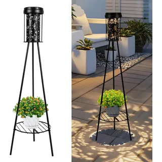 Auting Solarlampen für Außen, Schmetterling Solar Stehlampe Außen mit Pflanzenständern,Solarleuchten für Außen, IP65 Wasserdicht Solar Lampe für außen Terrasse, Hof, Rasen, Vorgarten, Veranda – Garten