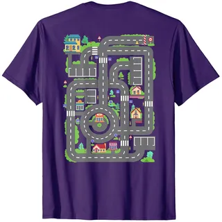 Autos auf Papas Rücken: Lustiges Kinder- & Väter-Spiel T-Shirt, Herren, Violett, XL