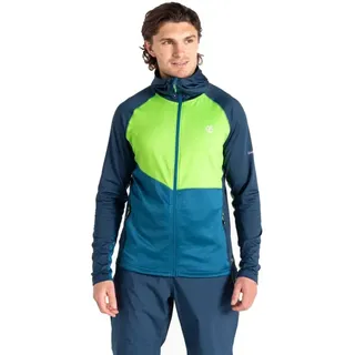 Dare2b Assimilate Iii Core Stretch Reißverschlusspullover - Moonlight Denim / Green Flash - XL