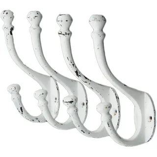 Craftsman Road Garderobenhaken Vintage Gusseisen Antik-Weiß