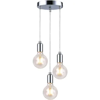 HTRUIYATY Pendelleuchte 3-Flammig E27 Hängeleuchte Vintage mit 1,2 Meter Verstellbarem Kabel Esszimmerlampe Hängeleuchte Cluster Pendelleuchte