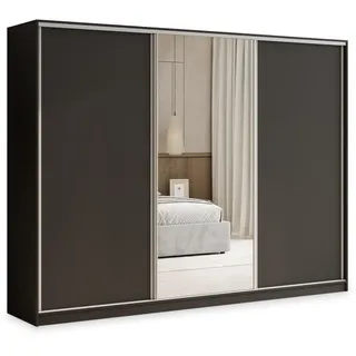 masseno Schwebetürenschrank TARI 270 x 205 x 58 cm Schwarz