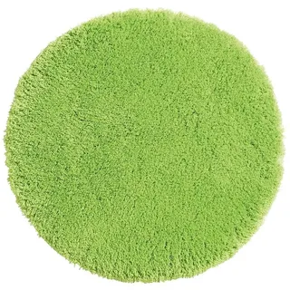 PANA® Runde Badematte Hochflor (Ø 71 cm) • Badteppich rund aus weichen Mikrofasern • Saugstark & waschbar • Runder Duschvorleger, Badvorleger, Badezimmerteppich rund • Farbe: Grün