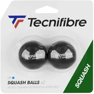 Tecnifibre - 2 Squashbälle Blauer Punkt, Nicht zutreffend, Gelb