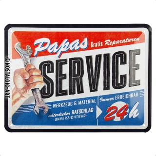 Nostalgic-Art Blechschild 15x20 cm - Papas Service