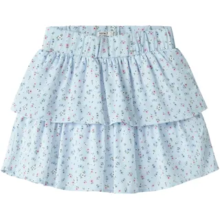 Name It Volantrock "NKFVINAYA SKIRT FFF NOOS" Kunstfaser, Stretch, Allover Druck, ice water aop:small floral