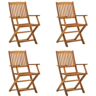 vidaXL Gartenstuhl 54 x 57 x 91 cm akazie/braun 4 St. klappbar 46338