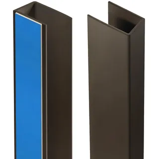 schattenfreu.de Rollo U Führungsschiene (Paar) – Rollos Seitenführung, Schienen für Verdunklungsrollo, Kassettenrollo, Thermo-Rollo, in 10-240 cm Länge, Kunststoff, Braun