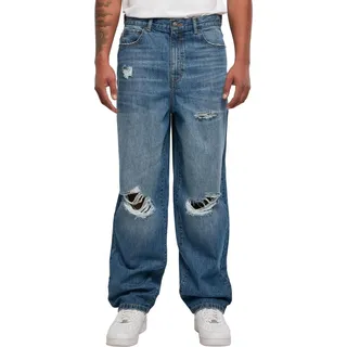 Urban Classics - Distressed Loose-Fit 90s Denim Jeans - W32 - Blau