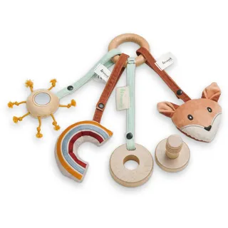 hauck Play Catching S, Fox - Baby Aktivitätsring ab Geburt Kompatibel mit Play Tray Spielbrett für Alpha+, Beta+ & Arketa Holzhochstuhl, Kinderwagen Spielzeug Fördert Auge Hand Koordination