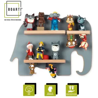 BOARTI Kinderregal Elefant grau
