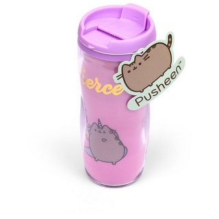 Pusheen Thumbs up - Pusheen Travel - Trinkbecher Fierce mit Trinkverschluss, Rosa