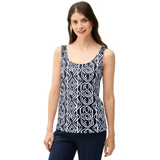 CECIL Damen B323073 Top mit Smok-Details, Universal Blue, XXL