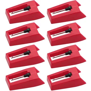 8 Stück Plattenspieler Nadel Ersatz, Schallplattenspieler Nadeln Zubehör, Austausch Universal Nadel für Vinyl Plattenspieler und Phonograph
