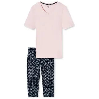 SCHIESSER Uncover by Schiesser Damen Schlafanzug 3/4, rosé, 36