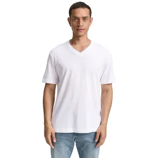 Tom Tailor T-Shirt "DOUBLE PACK V-NECK" Regular Fit 20000 Weiß XL