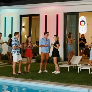 Vevor Außenwandleuchte LED 100 cm schwarz IP65 2er Set