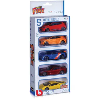 BBURAGO 18-30005 - Street Fire 1:43 Geschenkset 5er, sortiert