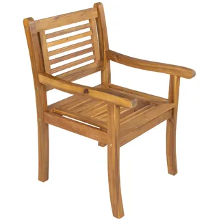 SAM® Gartensessel Armlehnstuhl aus Akazienholz CORUNA - Beige