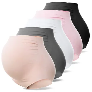 SUNNYBUY Umstandsunterwäsche Hohe Taille Nahtlos Weich & Dehnbar | Über dem Bauch, Sanfte Bauchabdeckung, Nahtlos unter Kleidern, Komfort Für die Schwangerschaft