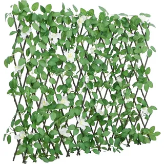 Rankgitter mit Künstlichem Efeu Erweiterbar Grün 186x30 cm - Grün