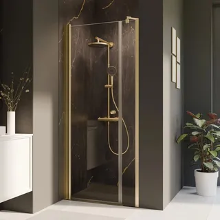 Breuer Drehtür Elana 2.0 mit Nebenteil für Nische Klarglas 200 x 100 cm Links