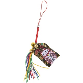 Lachineuse - Japanisches Omamori Maneki Neko, um Glück, Glück & Wohlstand anzuziehen – Glücksbringer zum Aufhängen – traditionelles Japanisches Amulett – Omamori japanische Katze – Japanisches