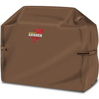 KESSER® Premium BBQ Grillabdeckung Gasgrill Grillhaube Abdeckung Wetterfest - für Weber, Brinkmann, Char Broil Grill Abdeckhaube Schutzhülle | 600D Oxford- Gewebe Reißfest - Braun