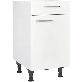 Nobilia Unterschrank Schubkastenunterschrank 45 x 87 x 56 cm Weiß