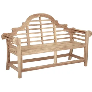 Teak Friesenbank Parkbank Gartenbank Holz Landhaus Bank Holzbank Garten Sitzbank - Braun