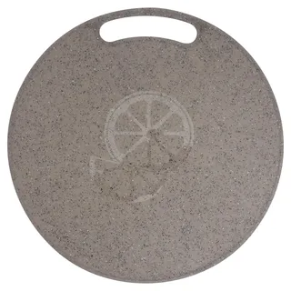Cabilock Rundes Schneidebrett Kunststoff 31Cm Imitation Marmor Küchenbrett Zum Schneiden Und Servieren Von Obst Gemüse Und Brot Mit Aufhängeloch